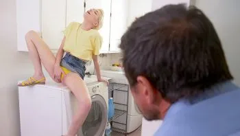 Stepdaughter Caught Riding Spin-Cycle